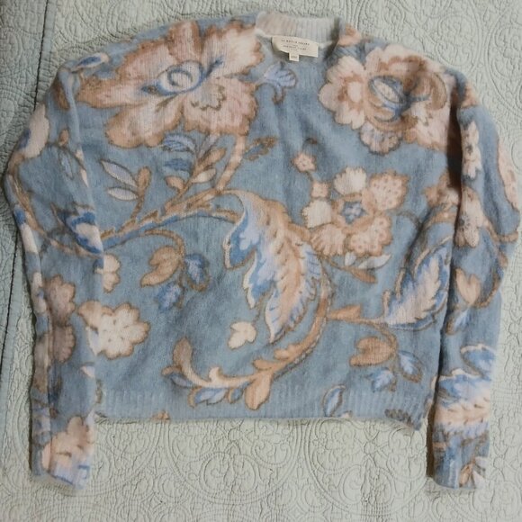 Sezane Helene Jumper - Blue and Cream Floral Sweater - XXS - Excellent Condition - Picture 4 of 7